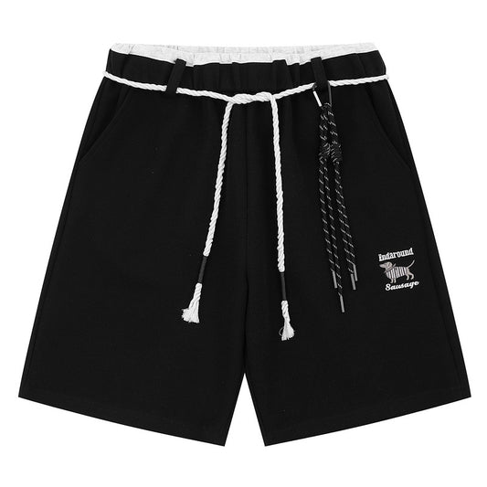 Loose Fit Shorts Straight Leg Sport Five - Point for Men