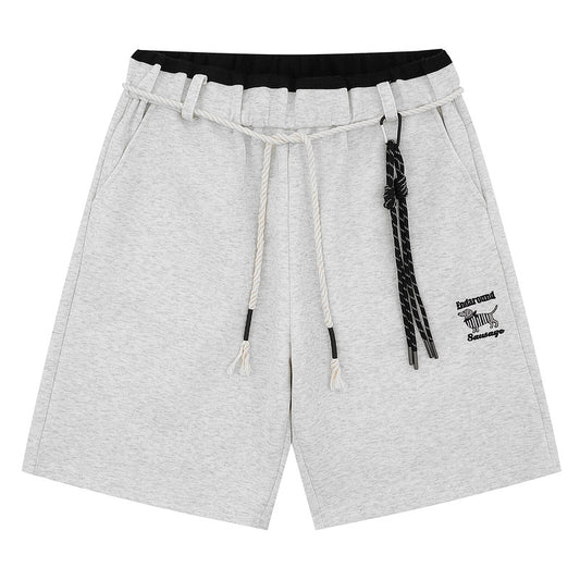 Loose Fit Shorts Straight Leg Sport Five - Point for Men