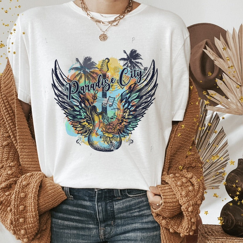 Western Shirts Boho Cow Skull Shirt with Leopard Print Short